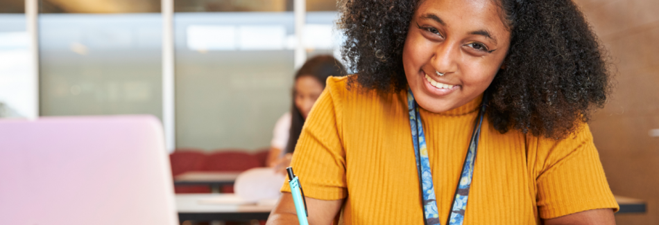 Student smiling