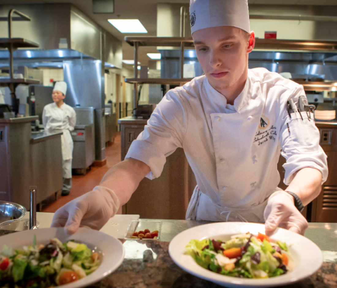 student moving out salad plates