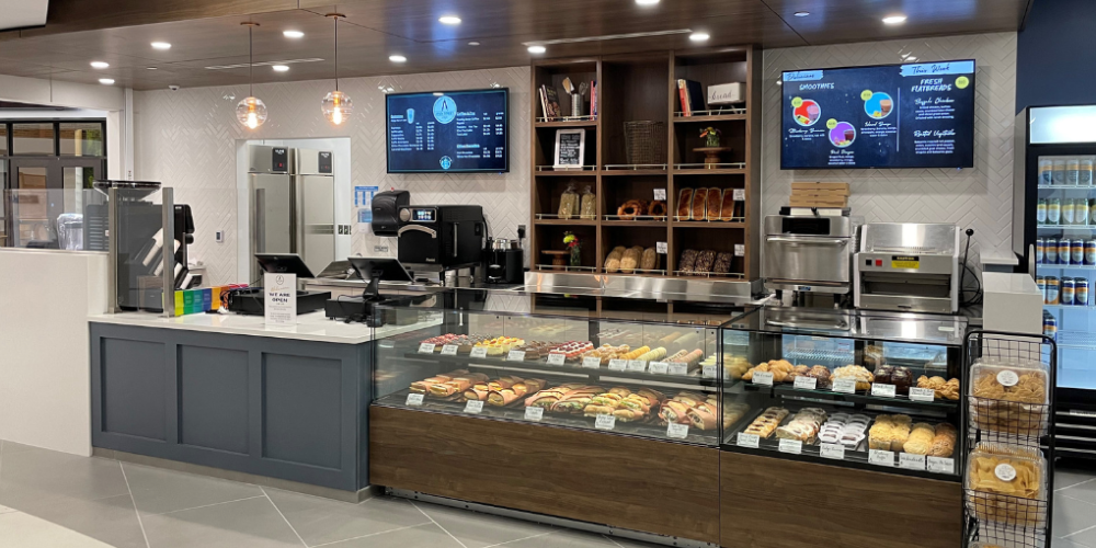 cafe storefront display