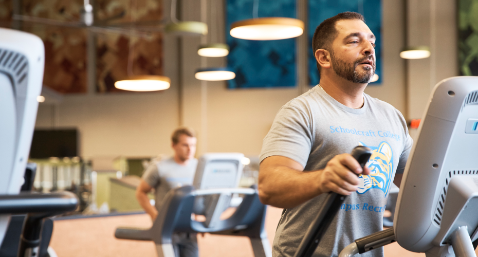 person on treadmill