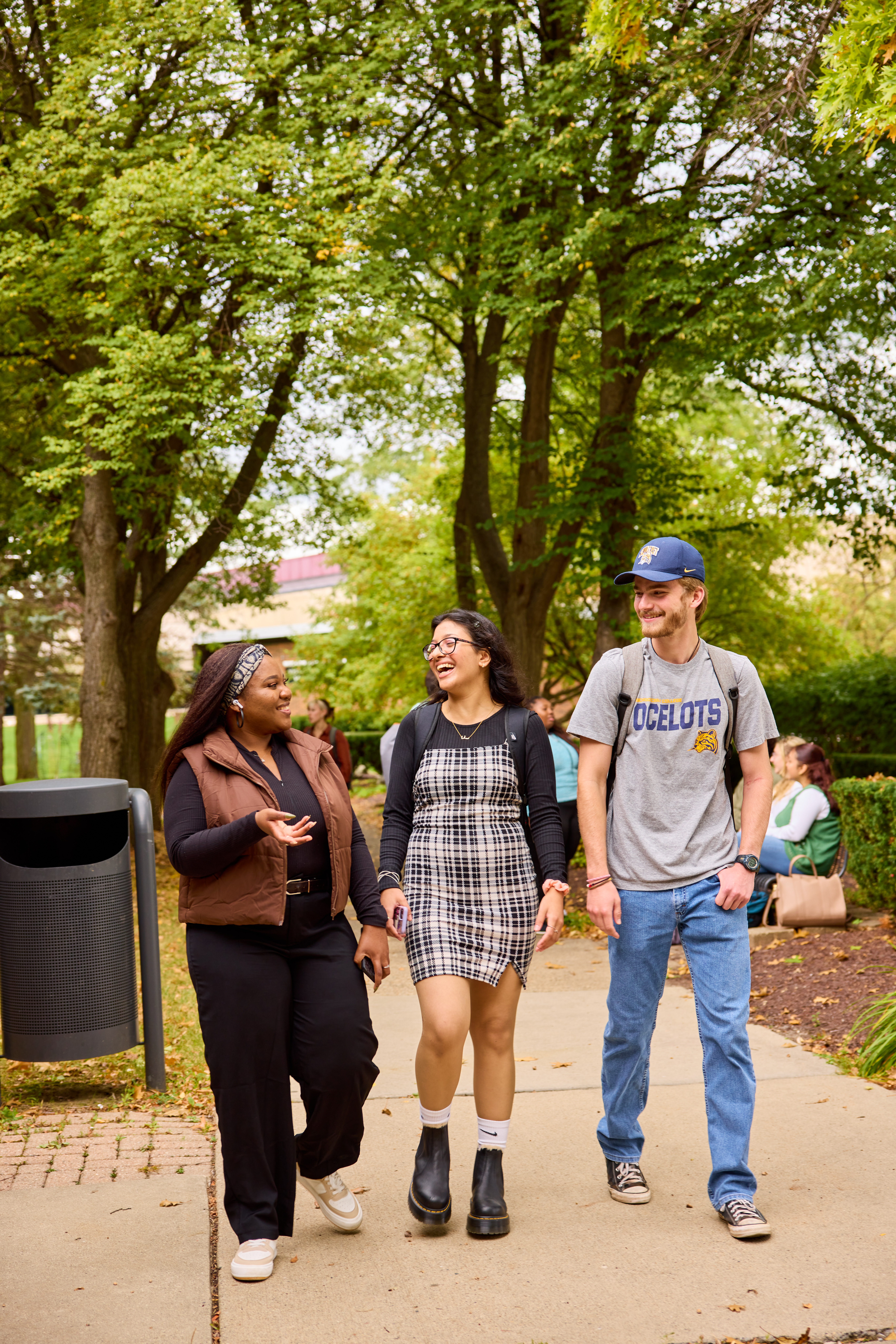 Students walking on campus