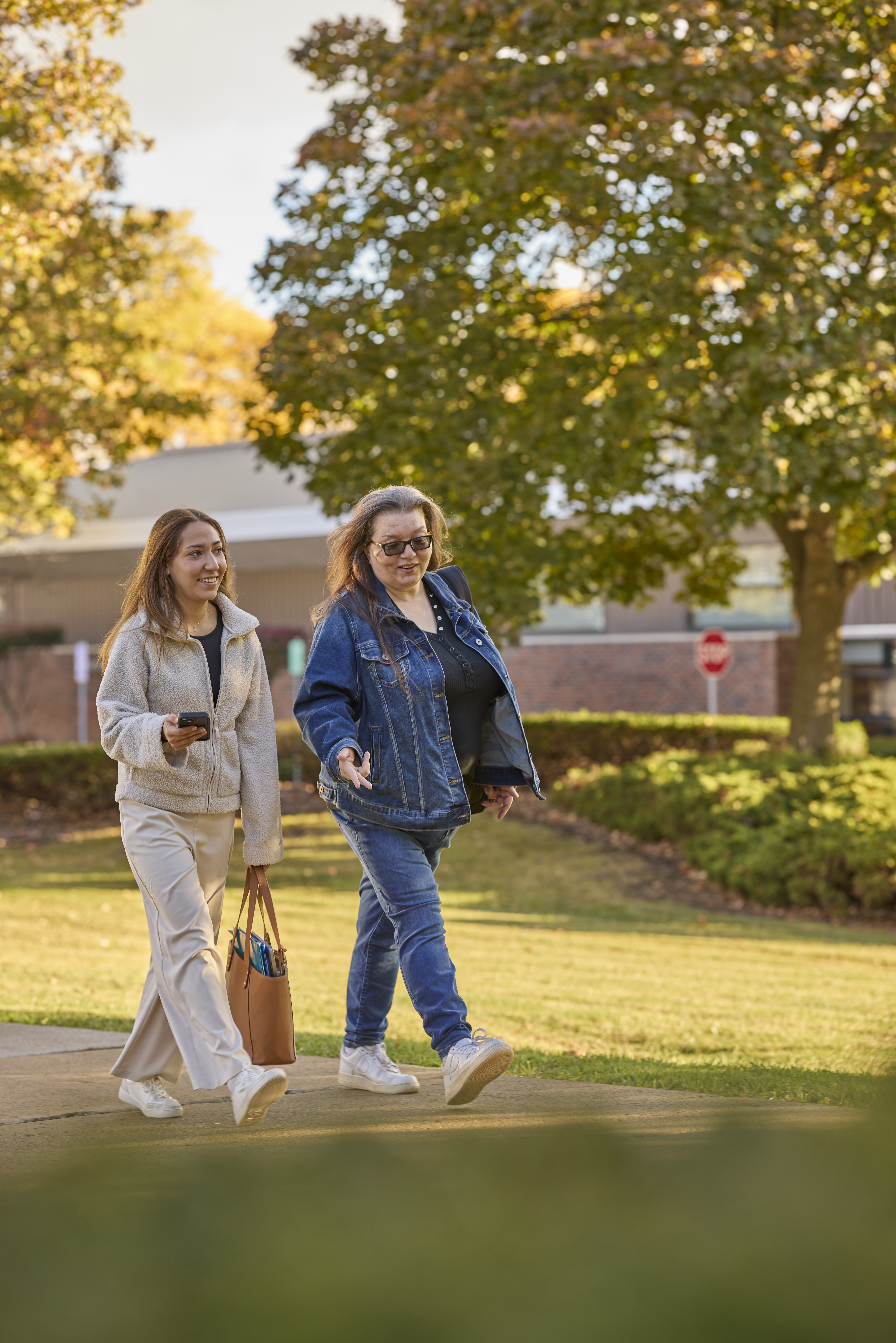 Adult student on campus