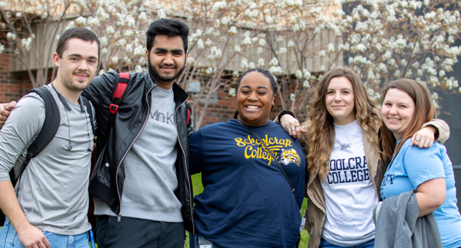 group of students smiling