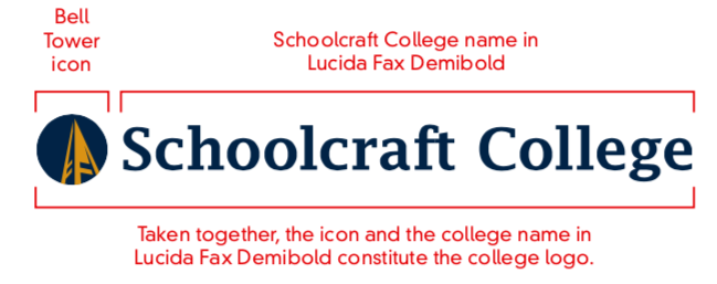 college logo text