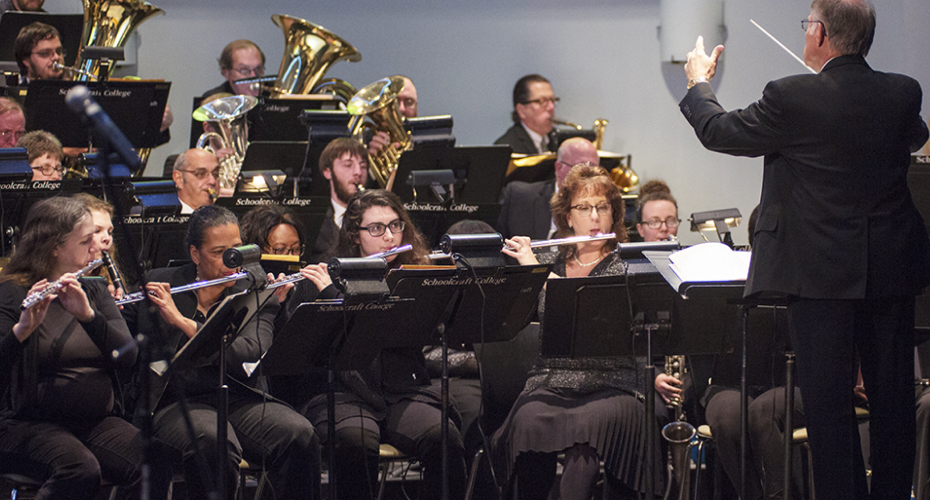 orchestra playing