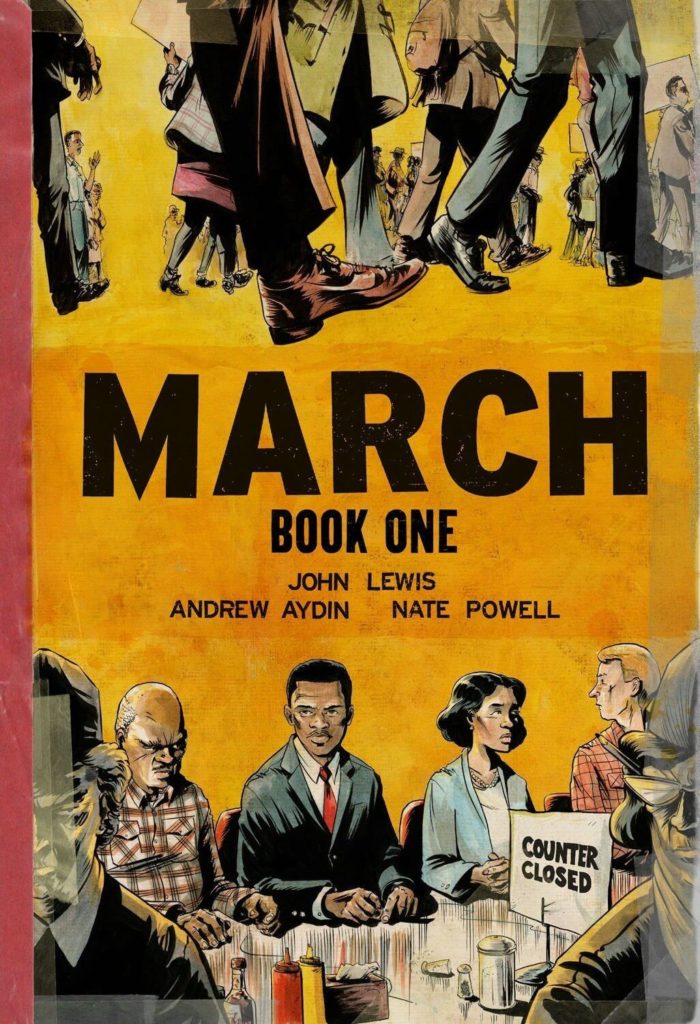 "March: Book One" By John Lewis, Andrew Aydin, and Nate Powell (Illustrator)