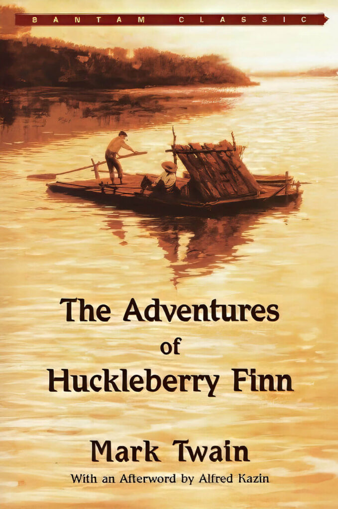 The Adventures of Huckleberry Finn by Mark Twain Book Cover