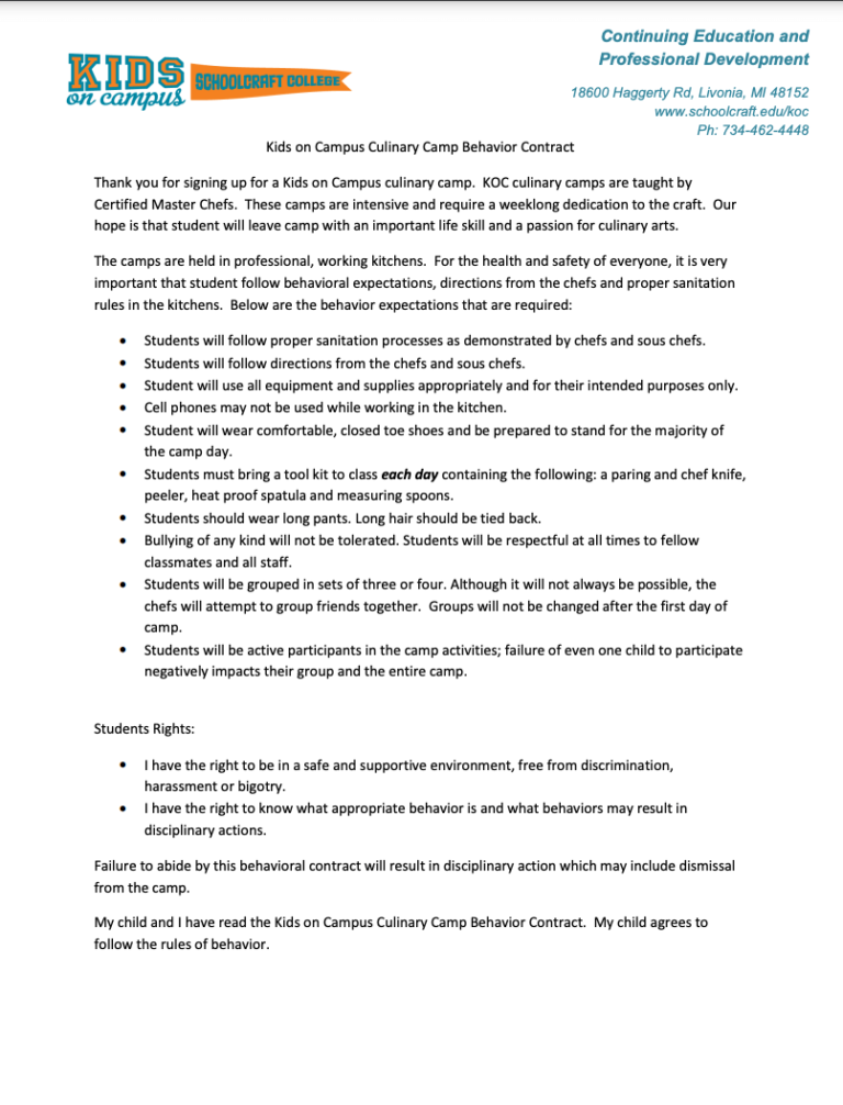 Kids on Campus Registration Personal and Professional Learning