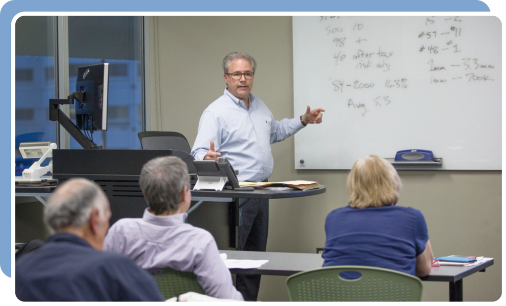 instructor teaching a class