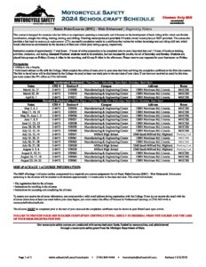 2024 Schoolcraft Schedule – 12.5.2023