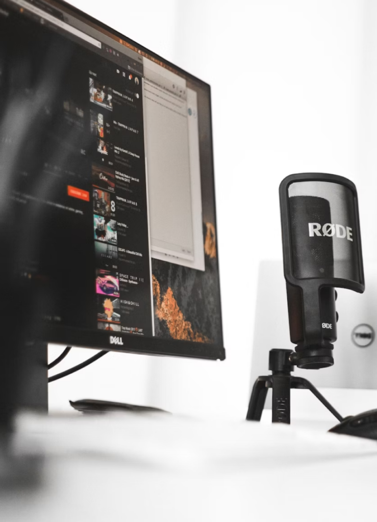 computer and mic