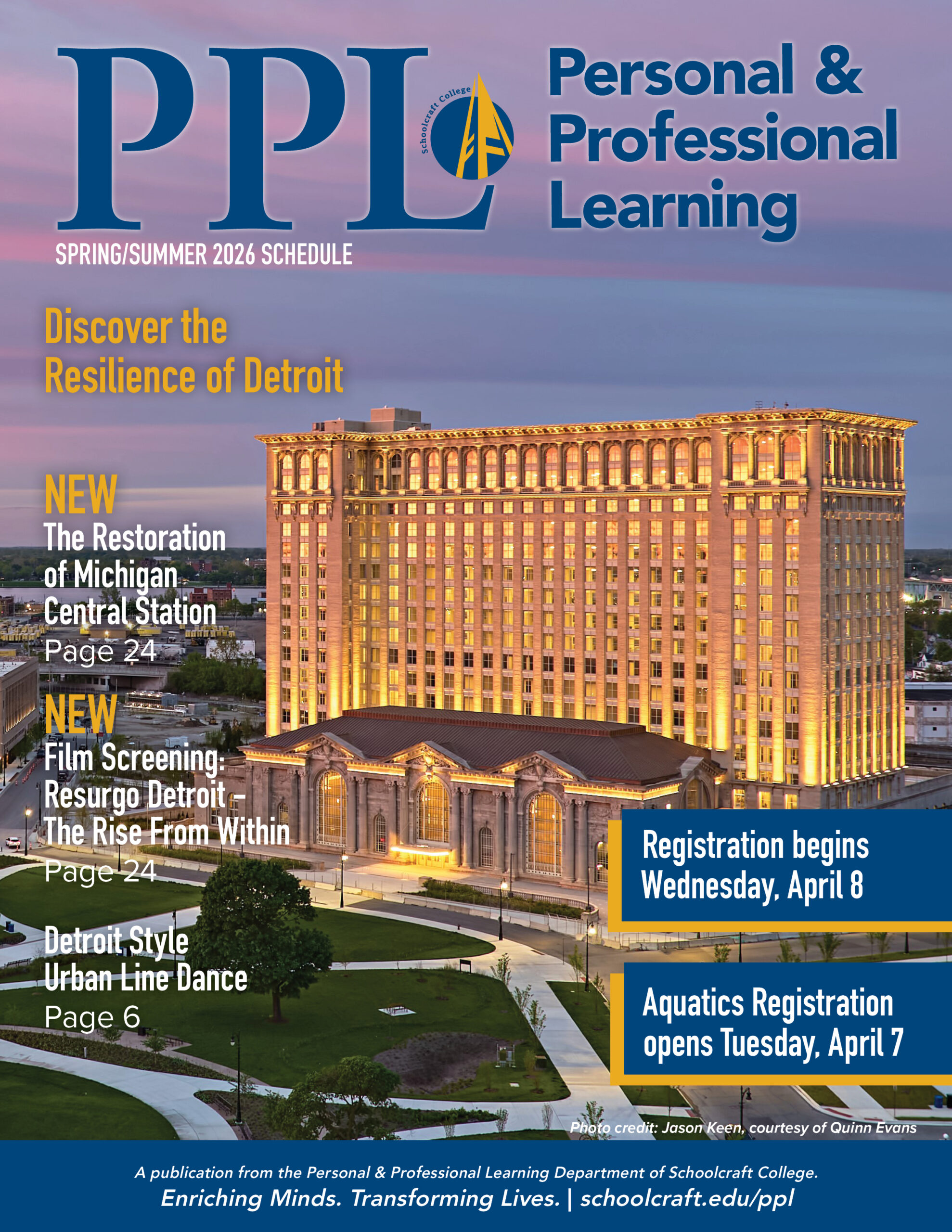 detroit train station in golden color