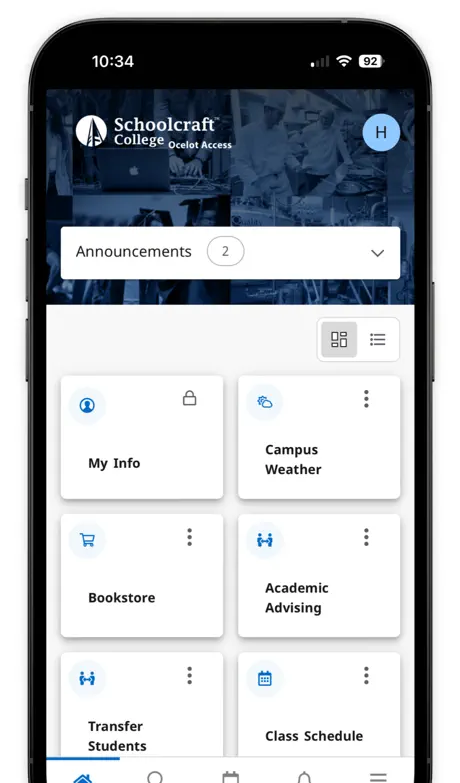 mobile app screen displaying cards