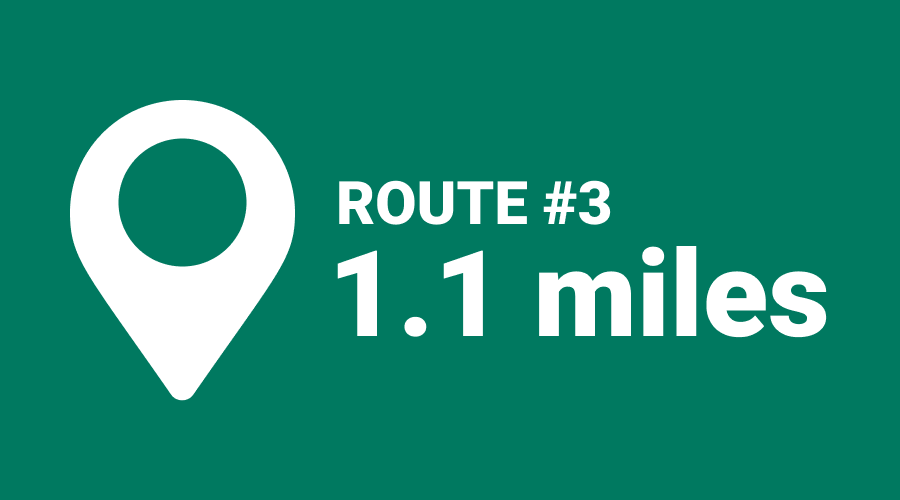 1.1 mile route