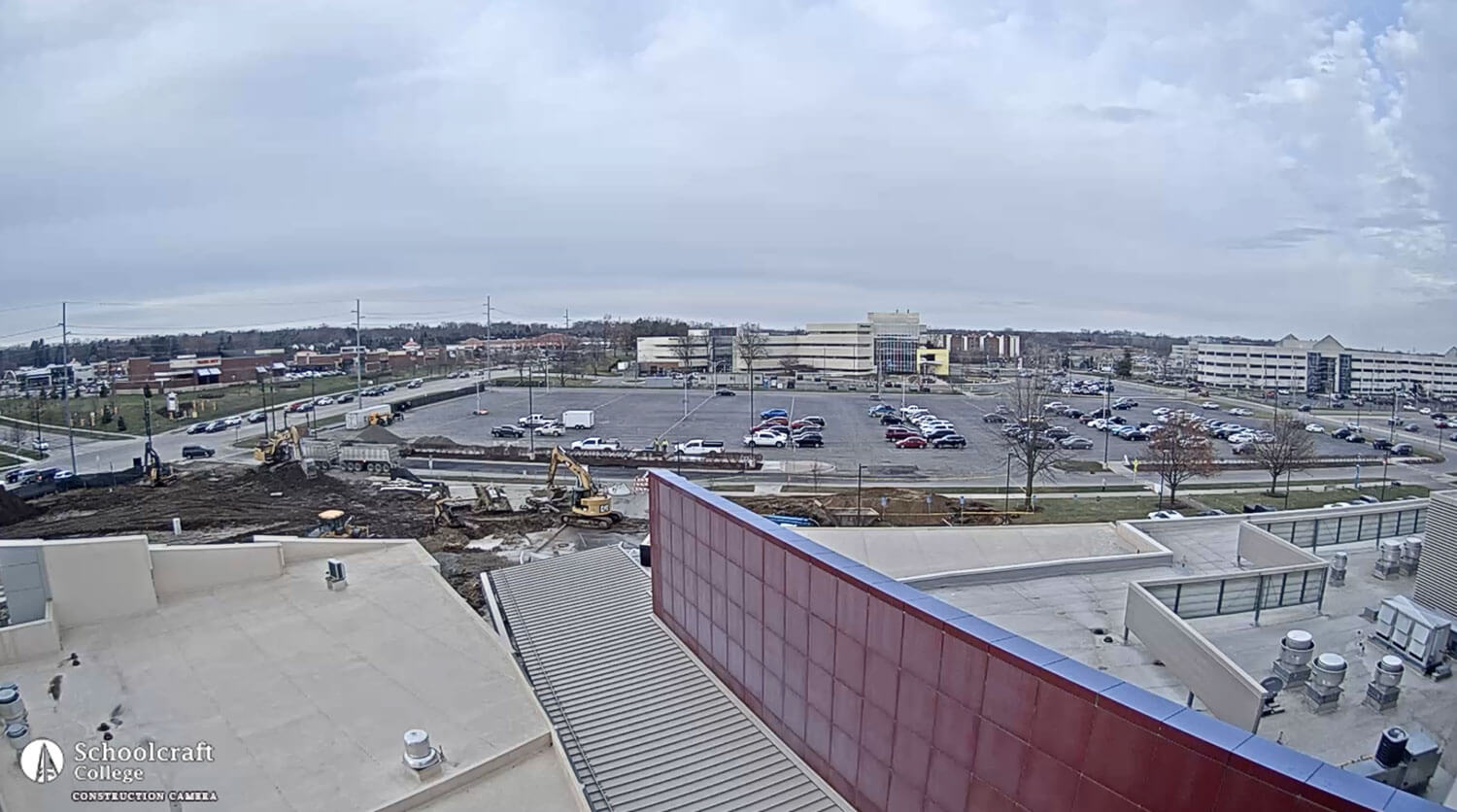 Schoolcraft College Construction Camera View Live Video 
feed