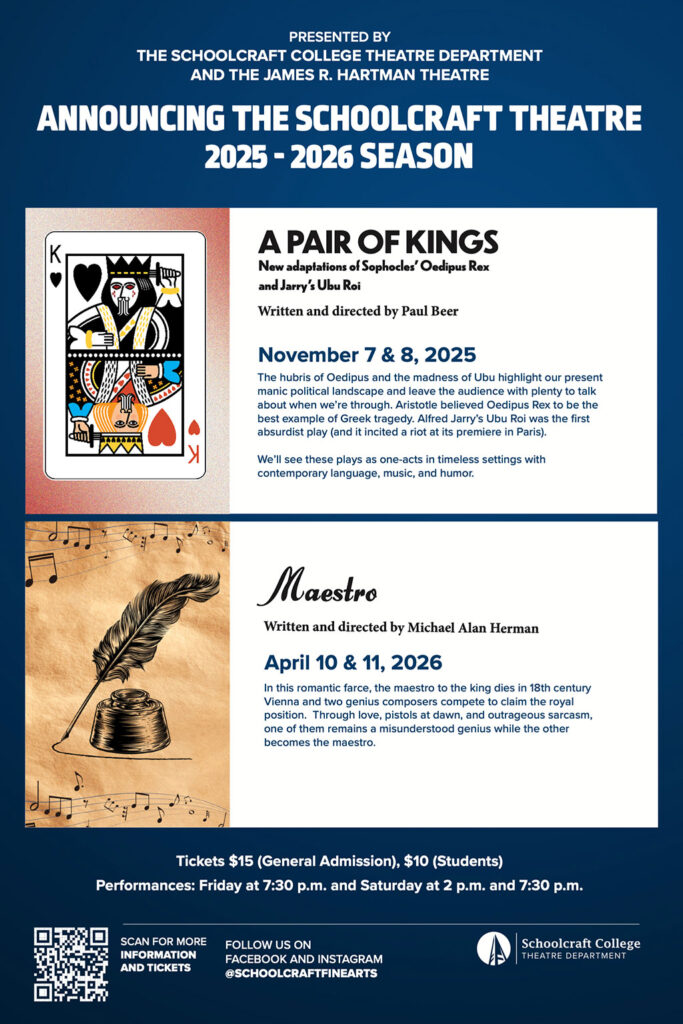Schoolcraft 2025-2026 Theatre Performances