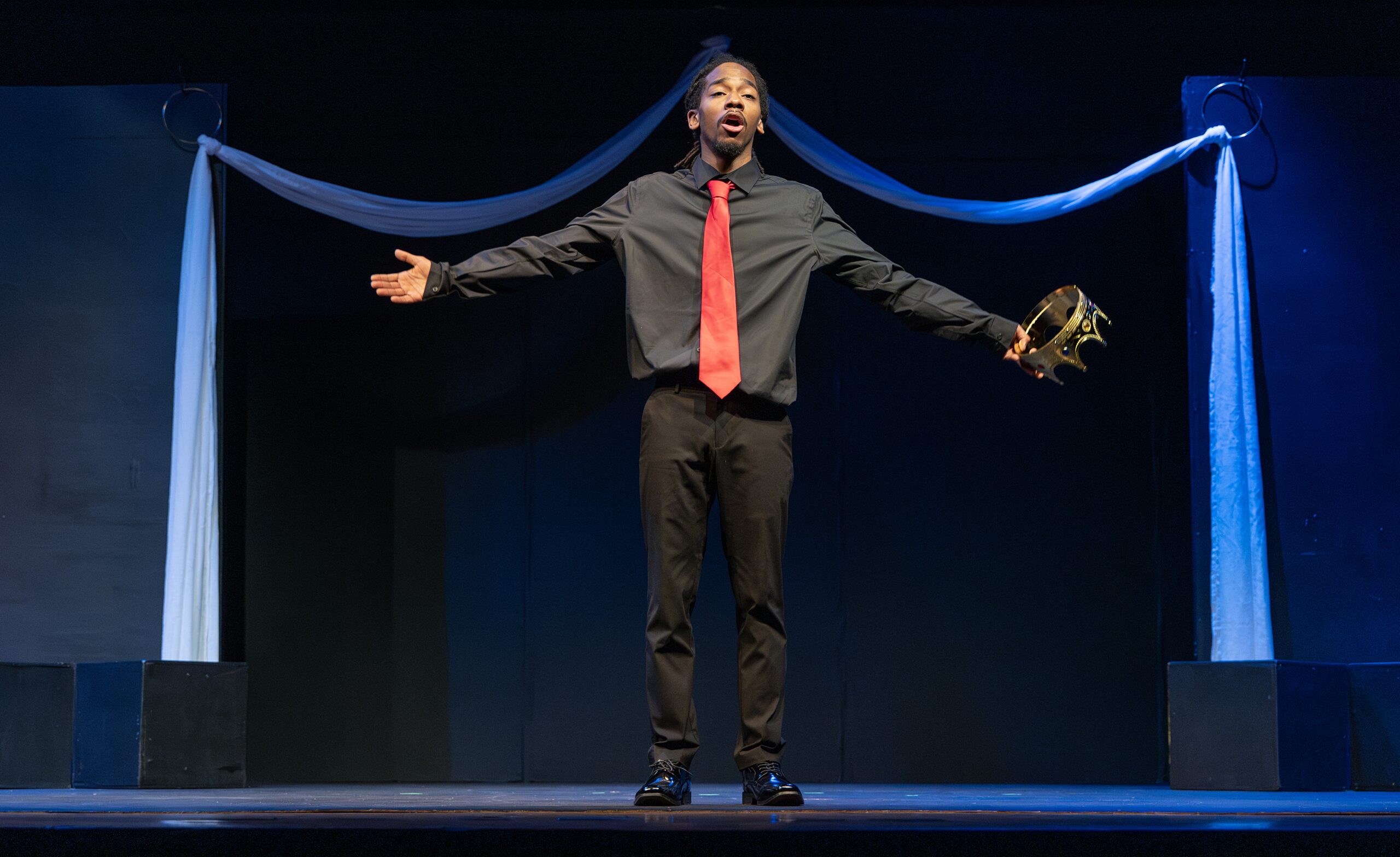 an actor on stage