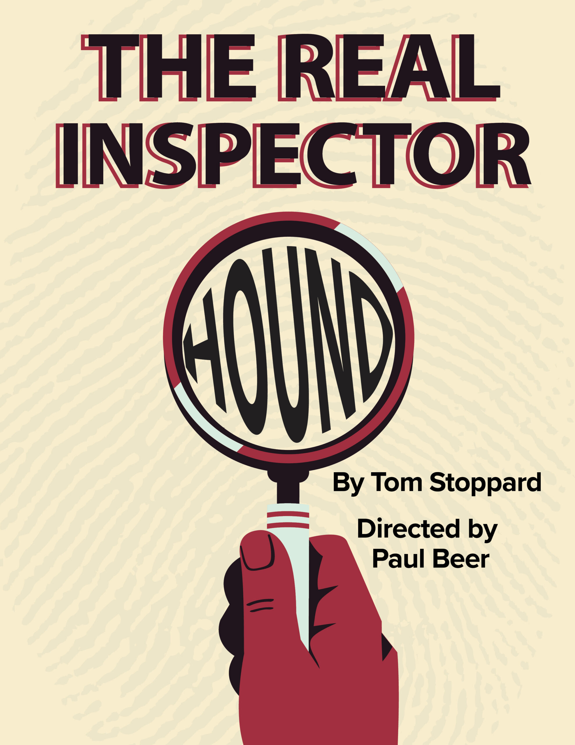 a poster with a magnifying glass image