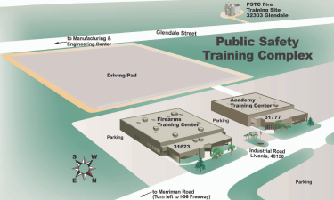 Map of the Public Safety Training Complex
