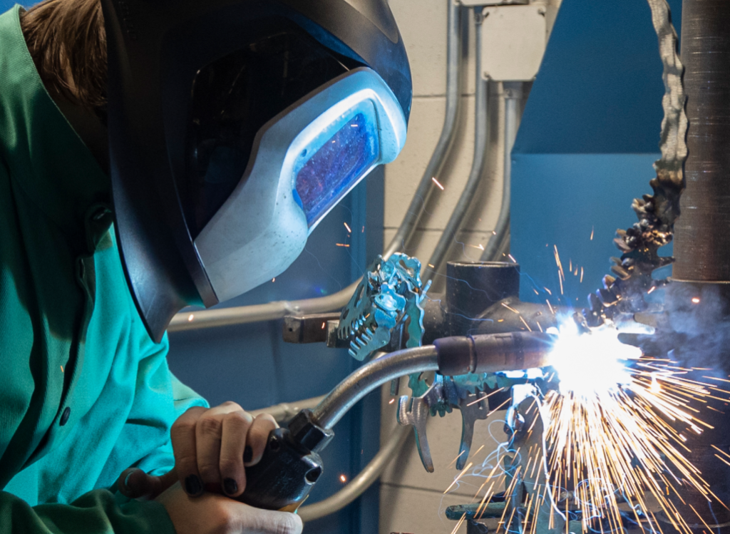 Welder at work