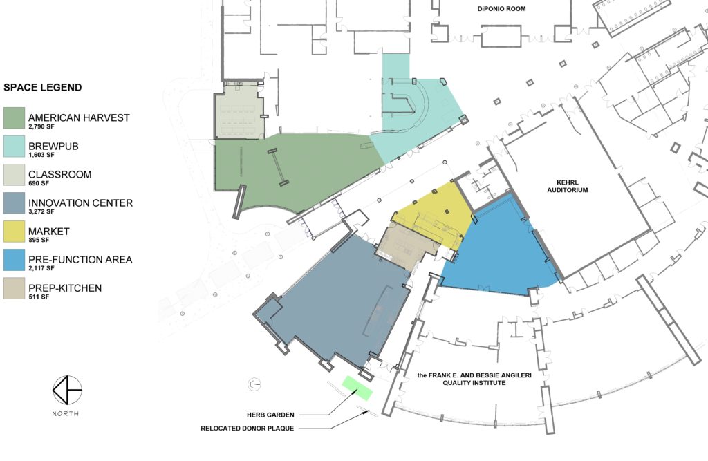 Layout map for the new center