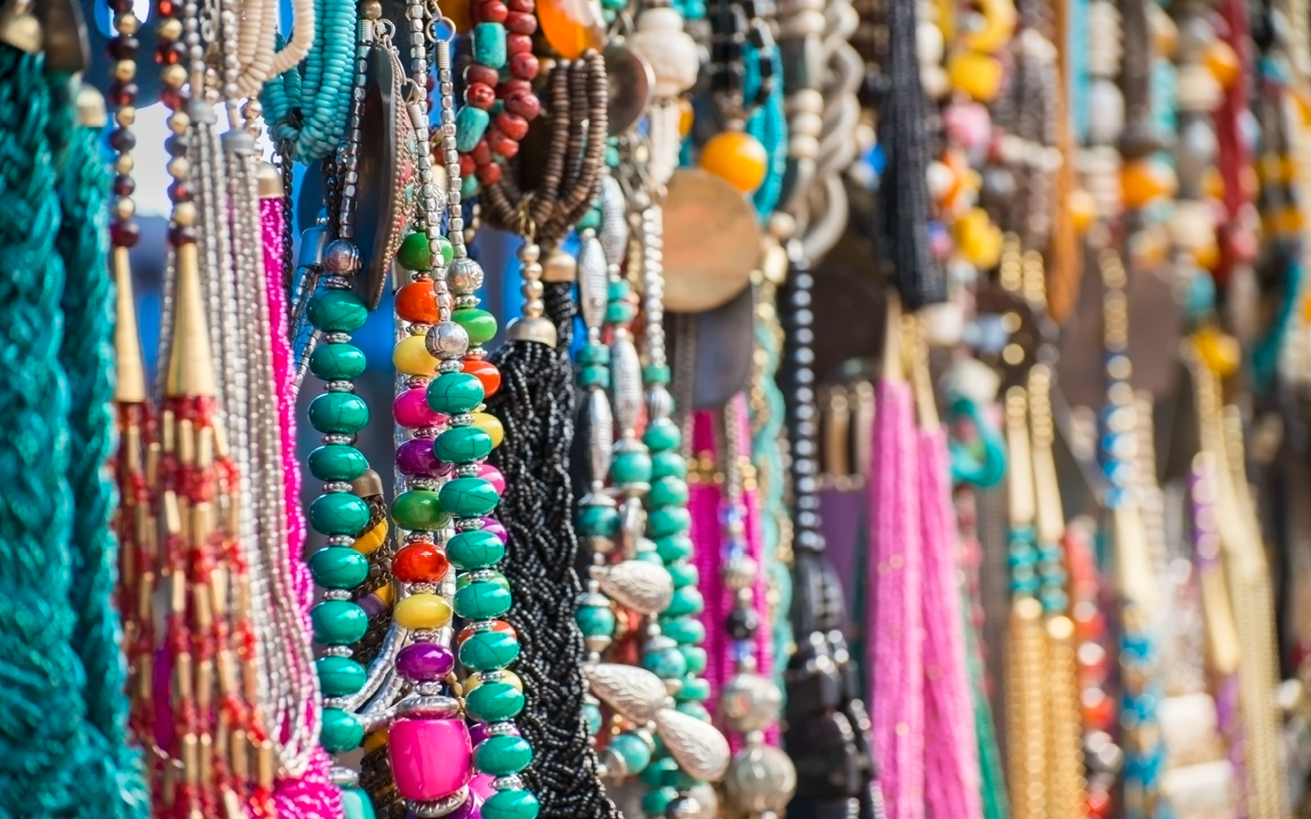 beaded jewelry display