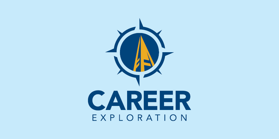 Bell tower logo with the words "career exploration" underneath
