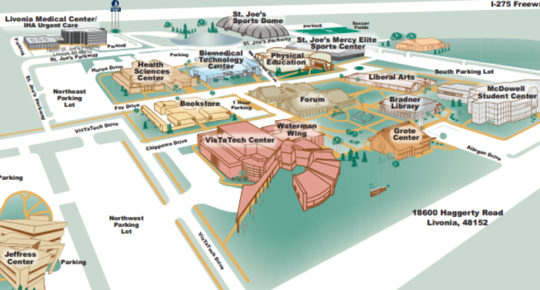 Schoolcraft College Campus Map Livonia
