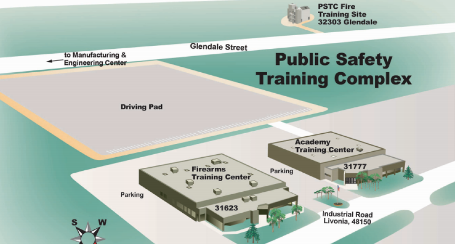 Map of the Public Safety Training Complex