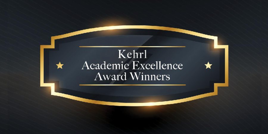 Billboard reads: "Kehrl Academic Excellence Awards"