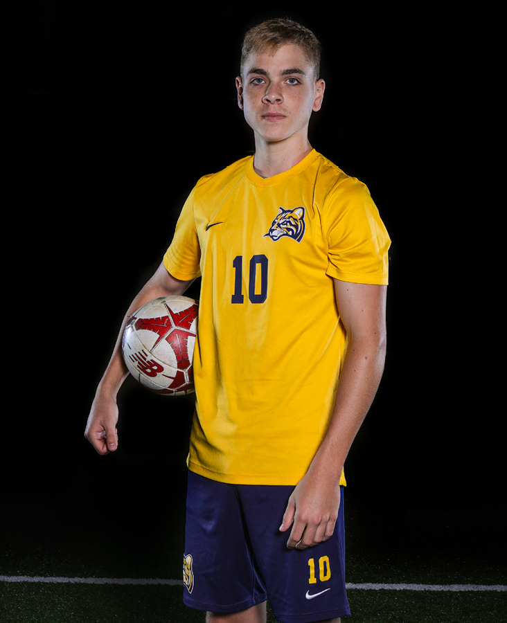 Gavin Brose holding soccer ball