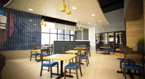 restaurant rendering tables chairs