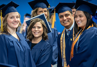 students in regalia