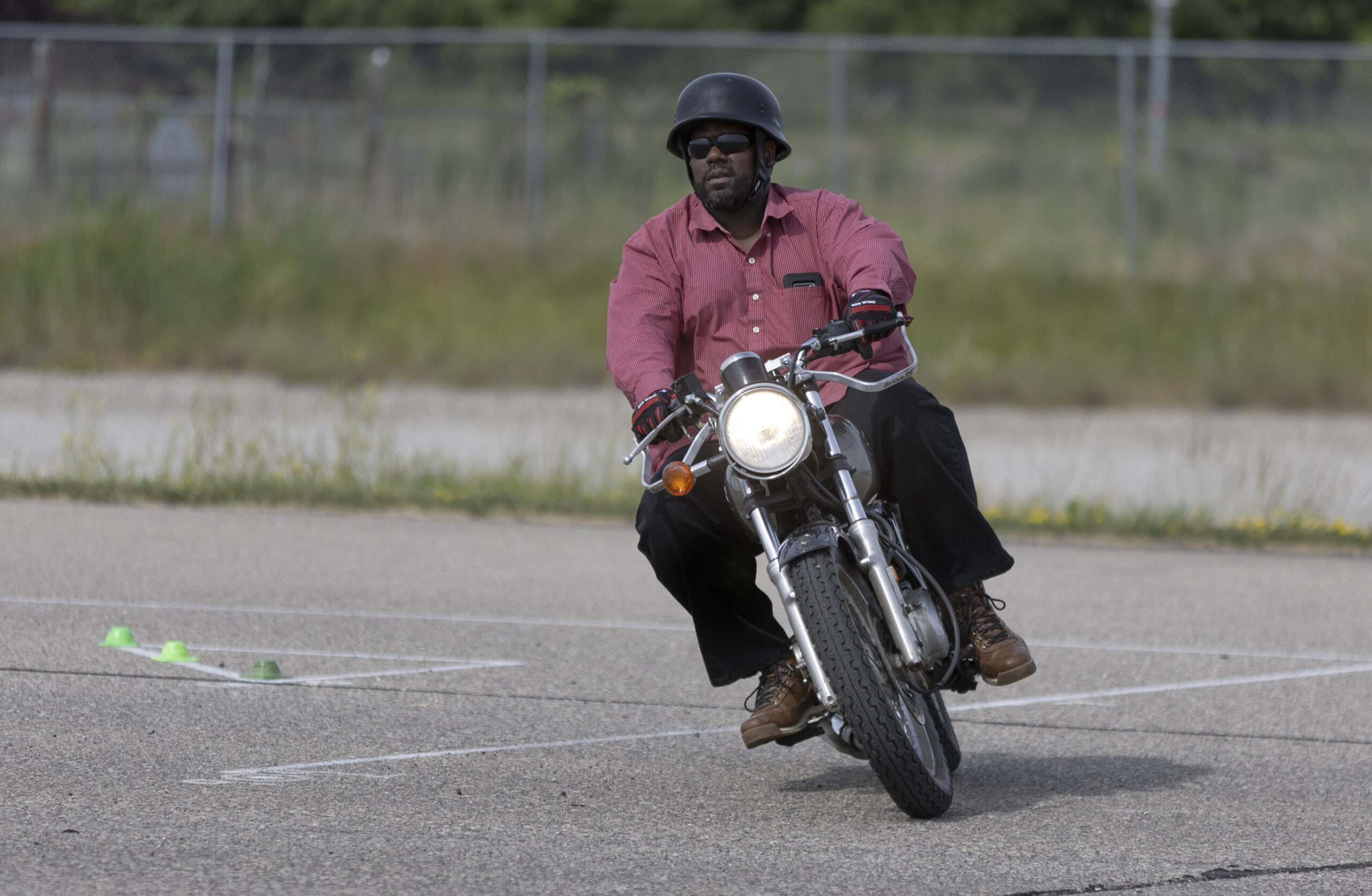 person riding motorcycle