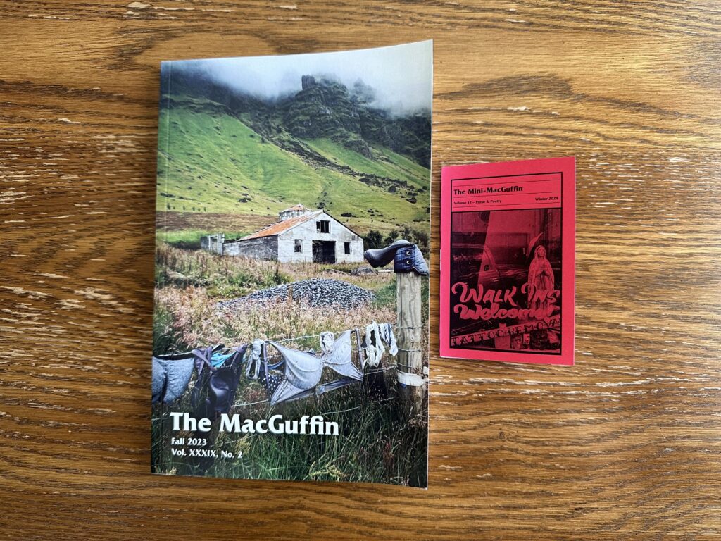 The MacGuffin book on a table