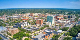 sky view of a cityscape