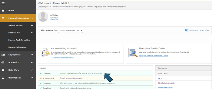 screenshot of a checklist
