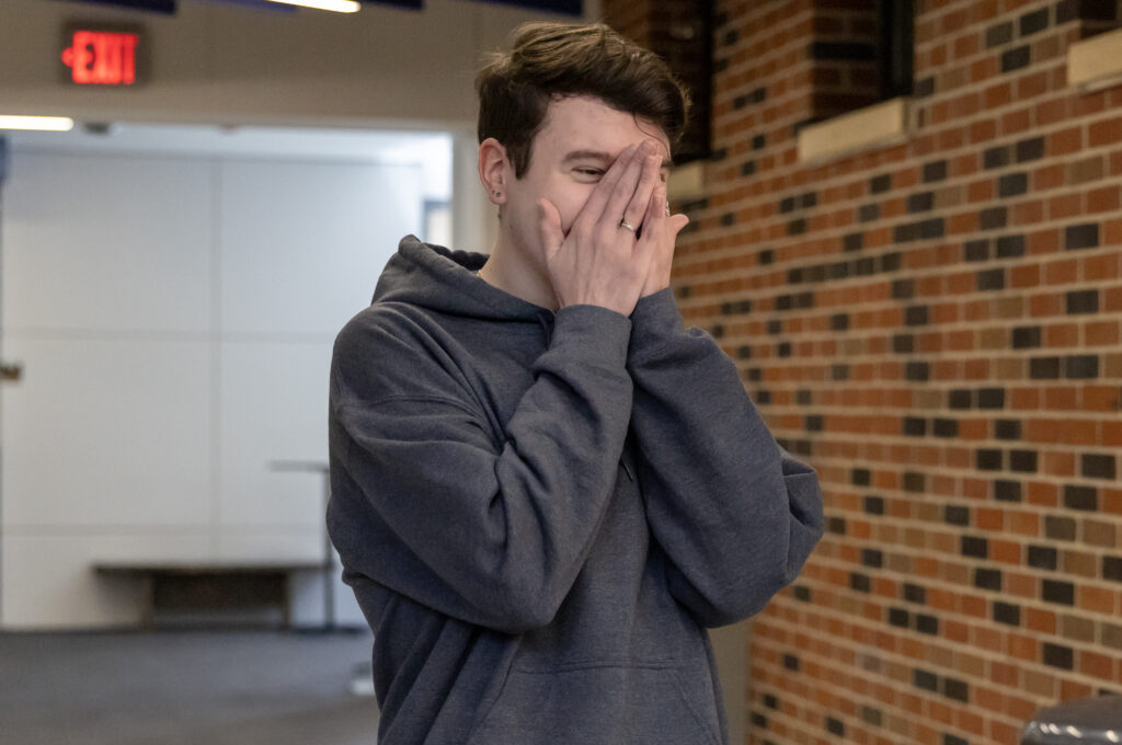 student surprised expression