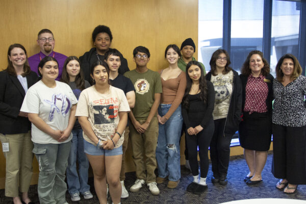 Group of high school students