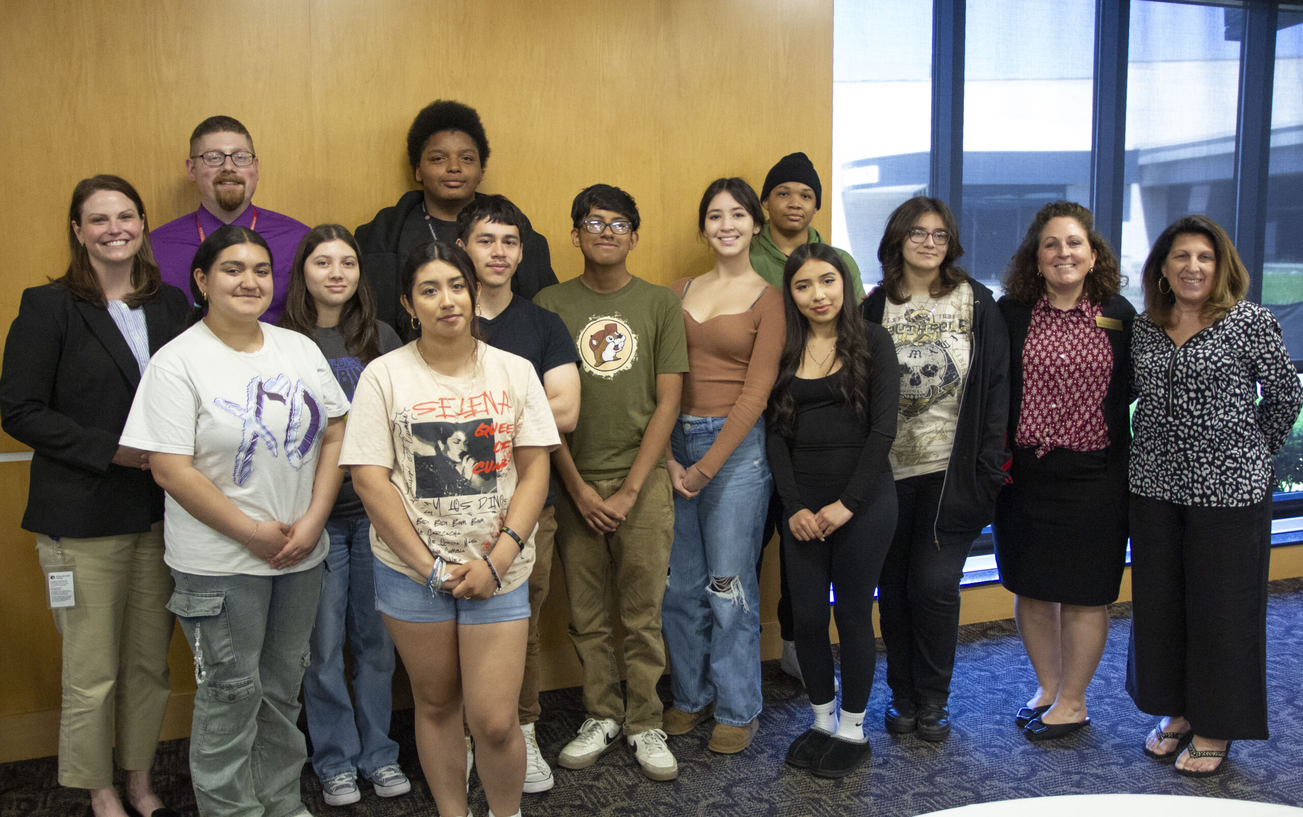 Group of high school students