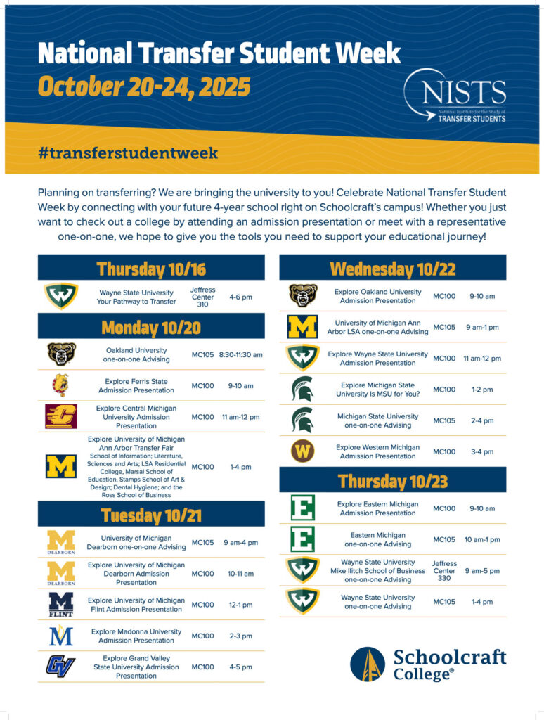 National Transfer Student Week Oct 20th-24th, 2025 Thumbnail