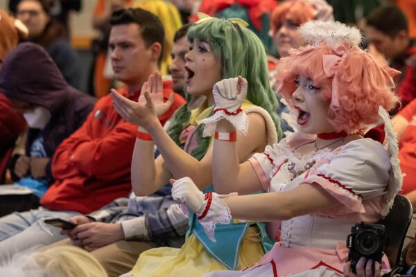 people dressed in colorful costume