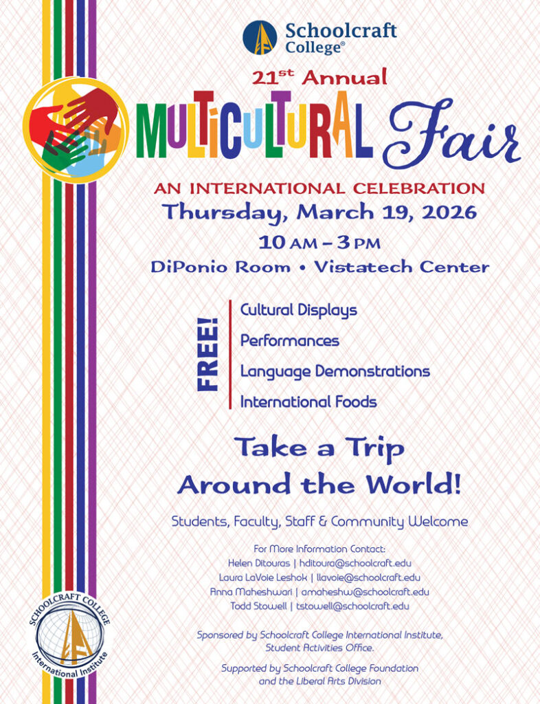 Schoolcraft College 21st Annual Multicultural Fair Flyer Preview