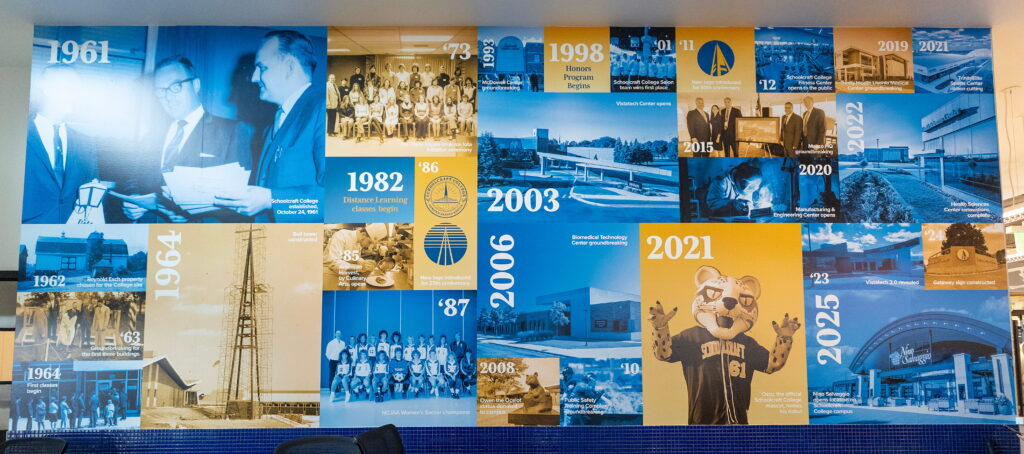 photo collage of Schoolcraft history