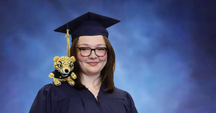 Addison Beatty in regalia