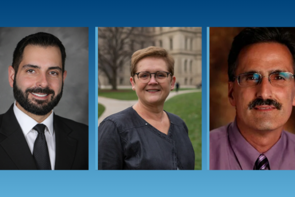 three professional headshots