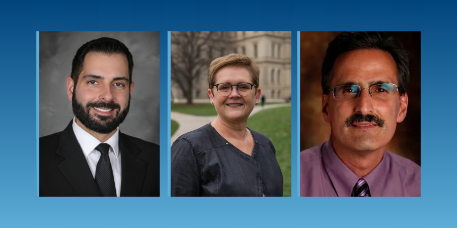 three professional headshots
