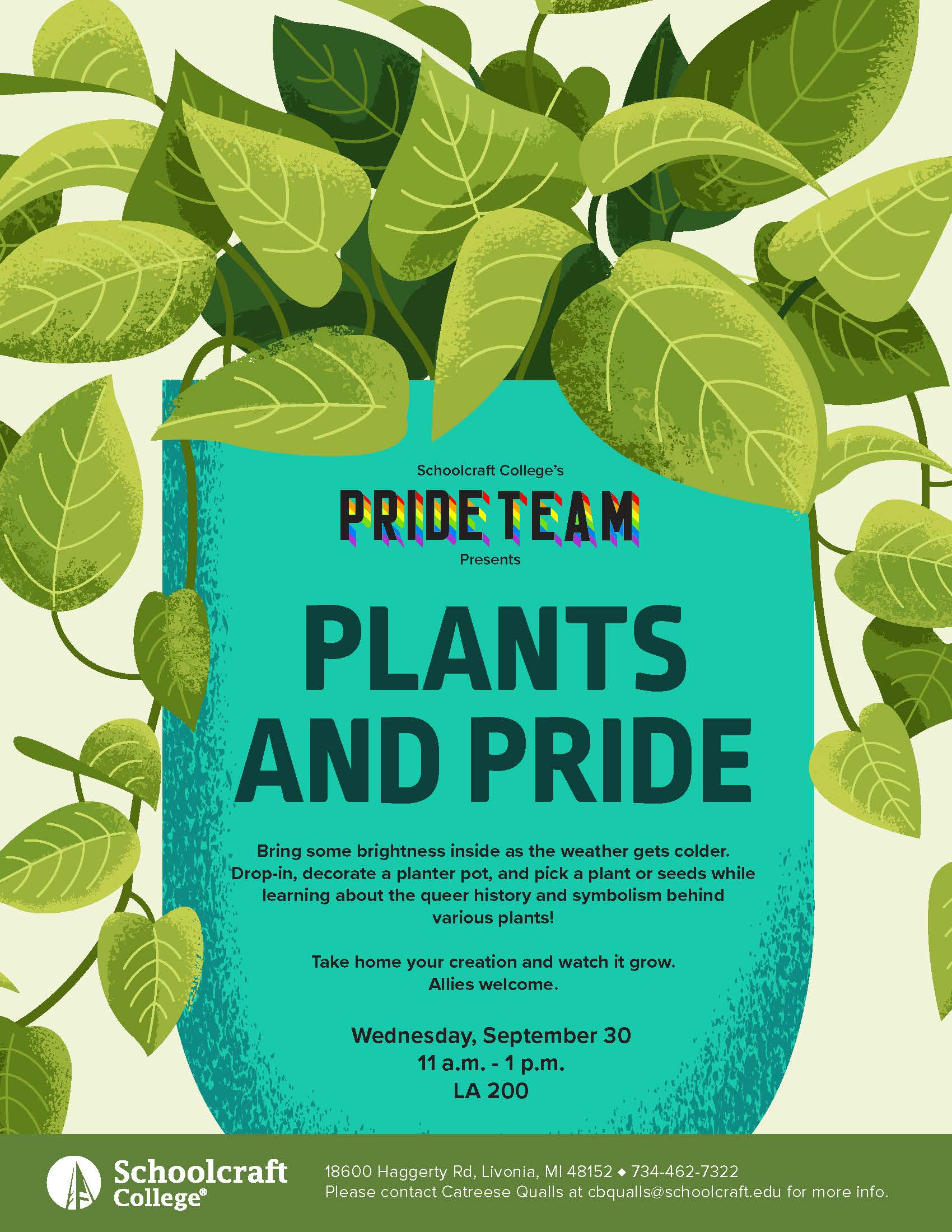 plants and pride flyer