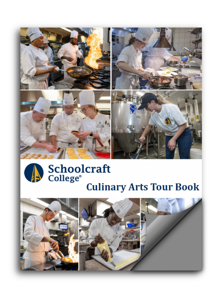 booklet cover of chef imagery collage
