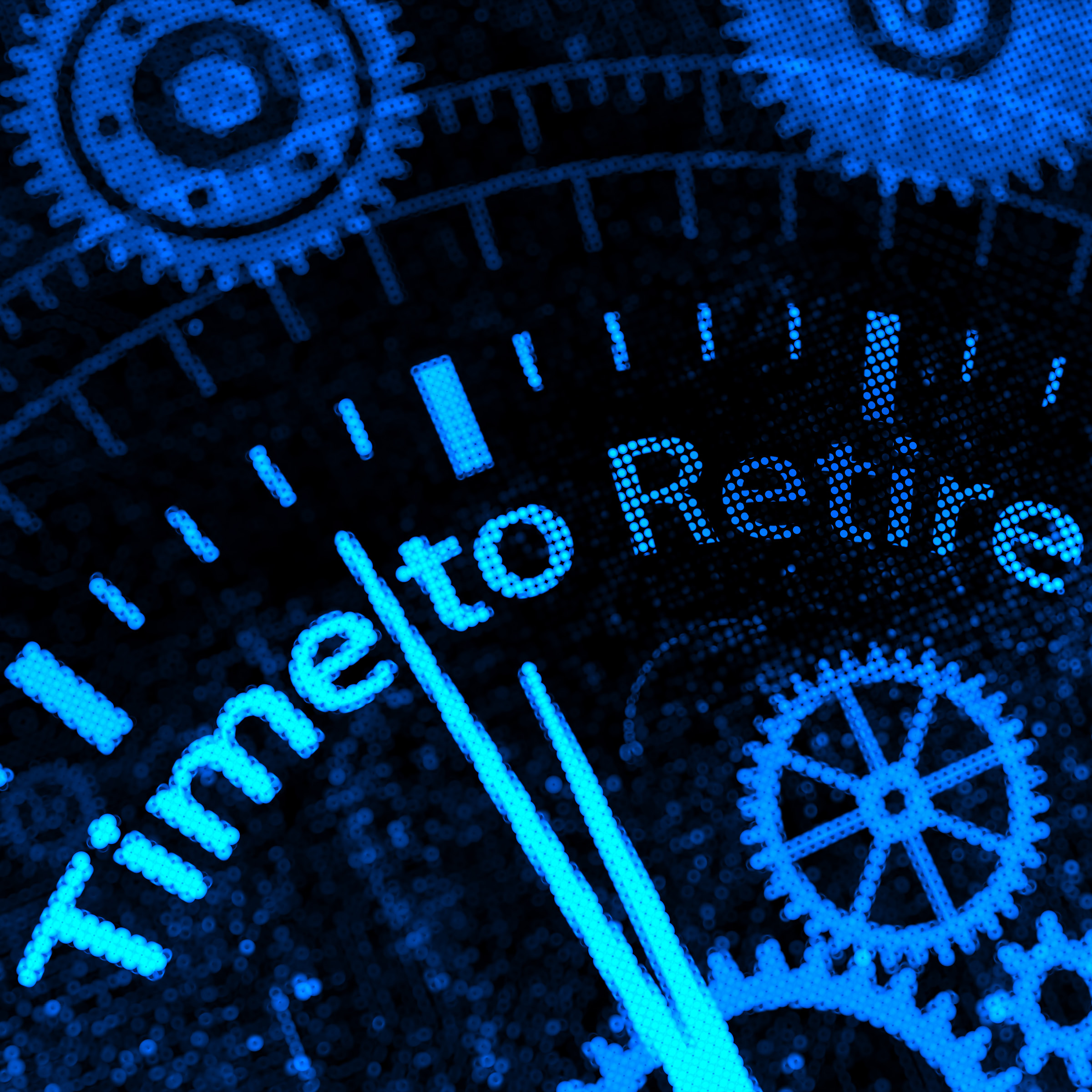 a graphic of a clock that says time to retire